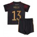 Maillot de foot Allemagne Thomas Muller #13 Extérieur vêtements enfant Monde 2022 Manches Courtes (+ pantalon court)